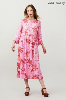 Odd Molly Pink Riley Printed Meadow Maxi Dress (D46194) | €159
