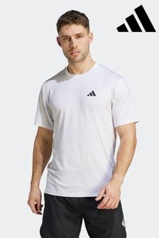 adidas White Train Essentials Stretch Training T-Shirt (D46299) | $39