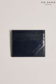 Ted Baker Blue Raffles Embossed Corner Leather Card Holder (D46407) | kr550