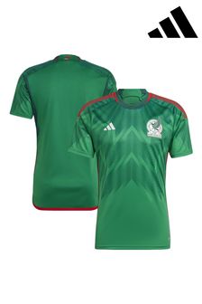 adidas White Mexico Home Football Shirt (D46434) | kr909