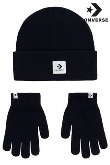 Converse Essentials Black Beanie Hat And Gloves Set (D46486) | 890 UAH