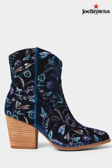 Joe Browns Blue Gigi Embroidered Velvet Boots (D46626) | 144 €