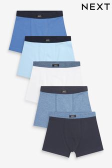 Blau - Boxershorts mit weichem Taillenbund, 5er-Pack (2-16yrs) (D46931) | 14 € - 18 €