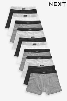 Grey Soft Waistband Trunks 10 Pack (2-16yrs) (D46932) | $47 - $56
