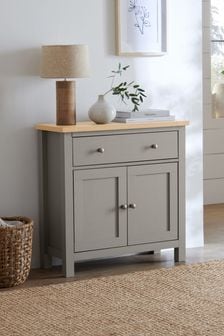 Dove Grey Malvern Oak Effect Space Saving Small Sideboard (D46991) | €275