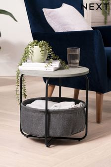 Grey Fabric Side Table (D46992) | €50