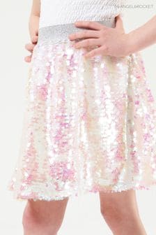 Angel & Rocket Pink Iridescent Sequin Skirt (D47073) | OMR11 - OMR13