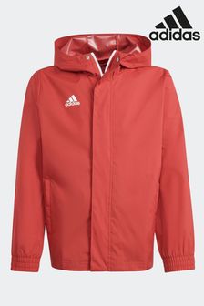 Czerwony - Adidas Entrada 22 All-weather Jacket (D47085) | 200 zł