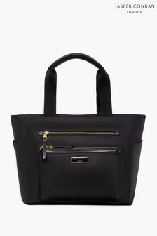 Jasper Conran London Black Nylon Shopper Tote Bag (D47201) | $222