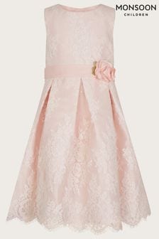 Monsoon Pink Lola Lace Dress (D47381) | €70 - €82