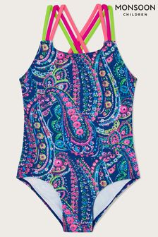 Monsoon Blue Paisley Print Swimsuit (D47419) | €23 - €28