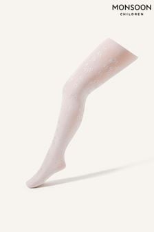 Monsoon Pink Flower Perlato Print Tights (D47470) | €10 - €11