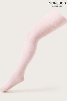 Monsoon Pink Lacey Butterfly Tights (D47473) | €13 - €14