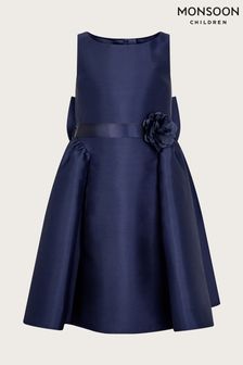 Monsoon Blue Holly Duchess Twill Bridesmaid Dress (D47645) | kr1 060 - kr1 250