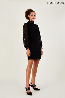 Monsoon Ciri Black Lace Tunic Dress (D47719) | €65