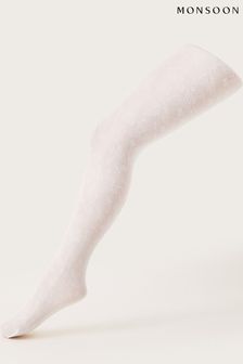 Monsoon Natural Butterfly Lacey Tights (D47808) | $15 - $17