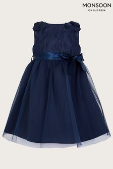 Monsoon Blue Baby Freya 3D Scuba Dress (D47821) | €58 - €63