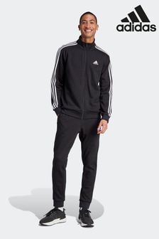 adidas Black Sportswear Basic 3-Stripes Fleece Tracksuit (D48096) | EGP2,660