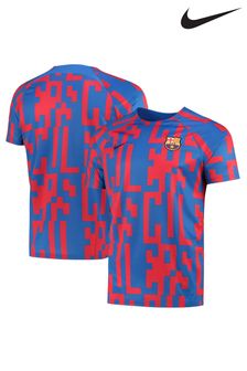 Jasnoniebieski - Koszulka przedmeczowa Nike Barcelona (D48162) | 345 zł