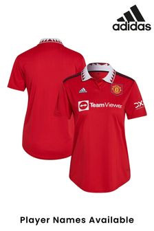 قميص كرة قدم نسائي فريق Manchester United لعام ‪2022-23‬ بلون أبيض من Adidas (D48285) | 388 د.إ
