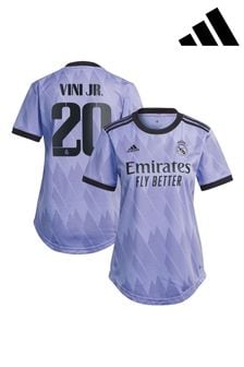adidas Purple Purple Real Madrid Away Shirt 2022-23 Womens (D48378) | €122