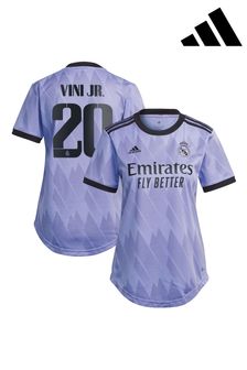 adidas Purple Real Madrid Away Shirt 2022-23 Womens