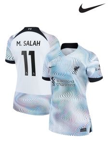 Nike White M.Salah - 11 Liverpool Away Stadium Football Shirt 2022-23 Womens (D48440) | €114