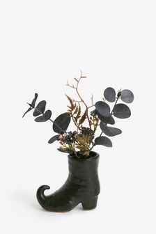 Purple Artificial Flowers In Witch's Boot Pot (D48491) | 16 €