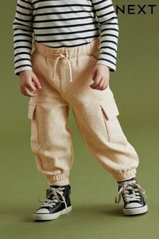 Cream Cargo Joggers (3mths-7yrs) (D48551) | AED34 - AED44