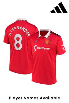adidas Red B. Fernandes - 8 Manchester United 22/23 Home Adult Jersey (D48657) | SGD 165
