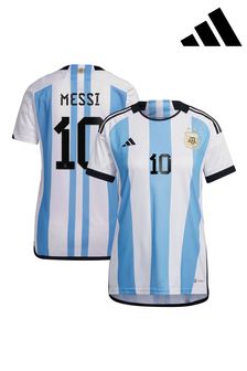 adidas White Messi - 10 Argentina Womens Home Football Shirt (D48784) | kr1,103