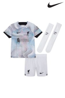 Nike White White Liverpool Away Stadium Kit 2022-23 Little Kids (D48790) | €96