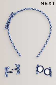 海軍藍 - 方格髮飾套裝 (D48895) | NT$310