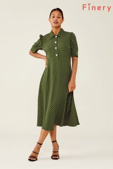 Finery Green Jaela Spot Dress (D49043) | 280 zł