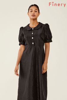 Finery Black Eara Midi Dress (D49049) | €35