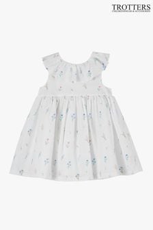 Белое хлопковое платье Trotters London Little Francis Willow (D49363) | €40