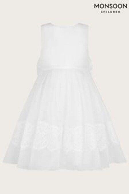 Monsoon Alovette Lace Communion White Dress (D49406) | €74 - €86