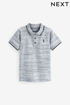 Blue Marl Short Sleeve Polo Shirt (3-16yrs) (D49442) | 32 zł - 52 zł