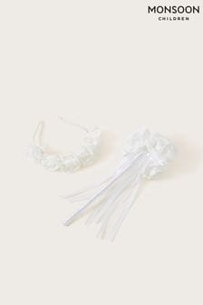 Monsoon Natural Bridesmaid Flower Hairband And Posie Set (D49795) | €19