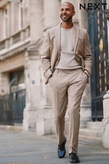 Stone Slim Wool Blend Donegal Suit: Trousers (D49835) | 2,086 UAH