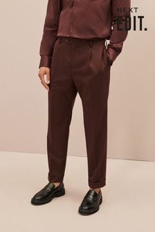 Burgundy Red EDIT Relaxed Fit Suit Trousers (D49902) | €20