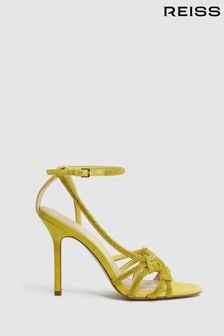 Reiss Yellow Eryn Embellished Heeled Sandals (D49965) | ₪ 1,371