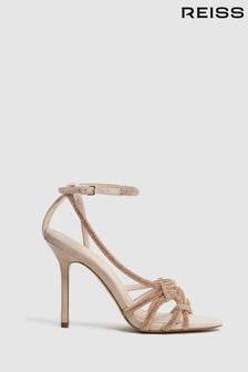 Reiss Nude Eryn Embellished Heeled Sandals (D49967) | OMR97