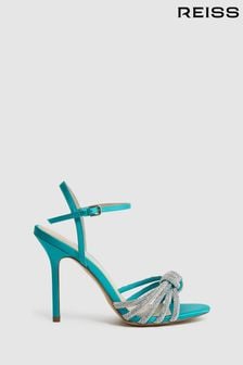 Reiss Blue Estel Embellished Heeled Sandals (D49969) | €273