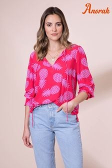 Anorak Pink Pineapples EcoVero Tully Top (D50210) | €45