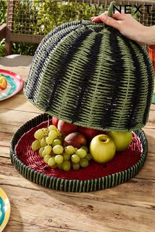 Green Woven Watermelon Food Cover