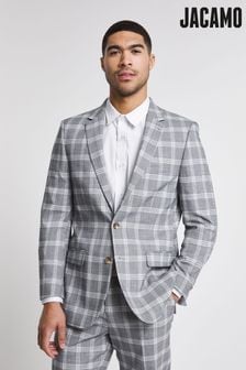Jacamo Grey Check Regular Fit Suit Jacket (D50224) | 76 €