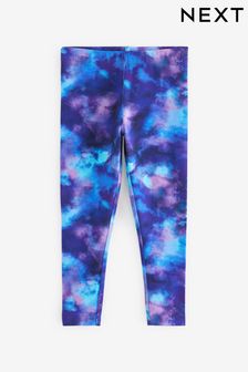 Blue/Purple Tie Dye Printed Leggings (3-16yrs) (D50280) | KRW13,900 - KRW24,600