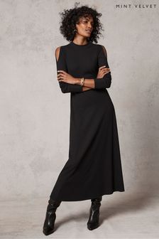 Mint Velvet Grey Cutout Maxi Dress (D50311) | $180