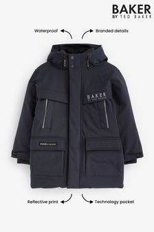 Baker By Ted Baker海軍藍防雨派克大衣 (D50468) | NT$3,730 - NT$4,110